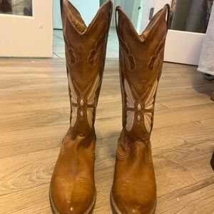Altar'd State Tan Western Heeled Boots